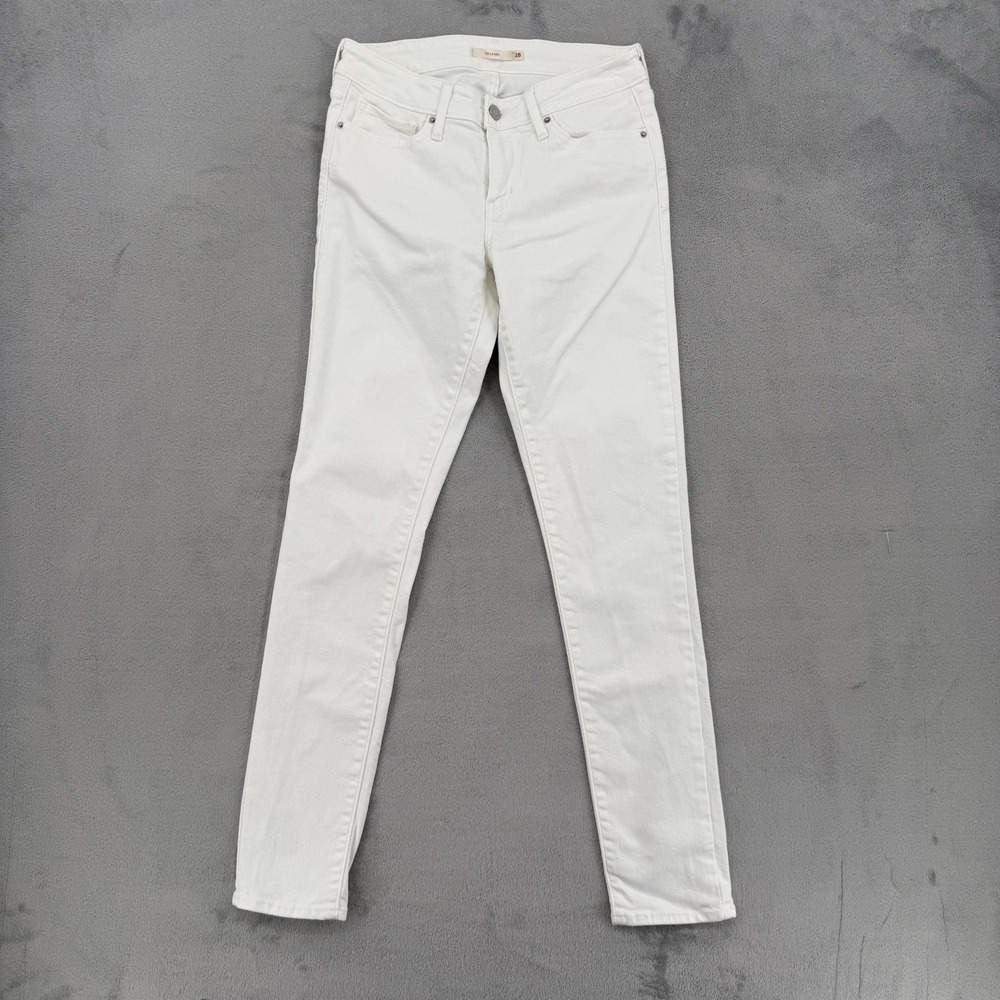 Levi's Jeans 711 Skinny Women's  Size 28 Denim White Mid Rise Medium Stretch